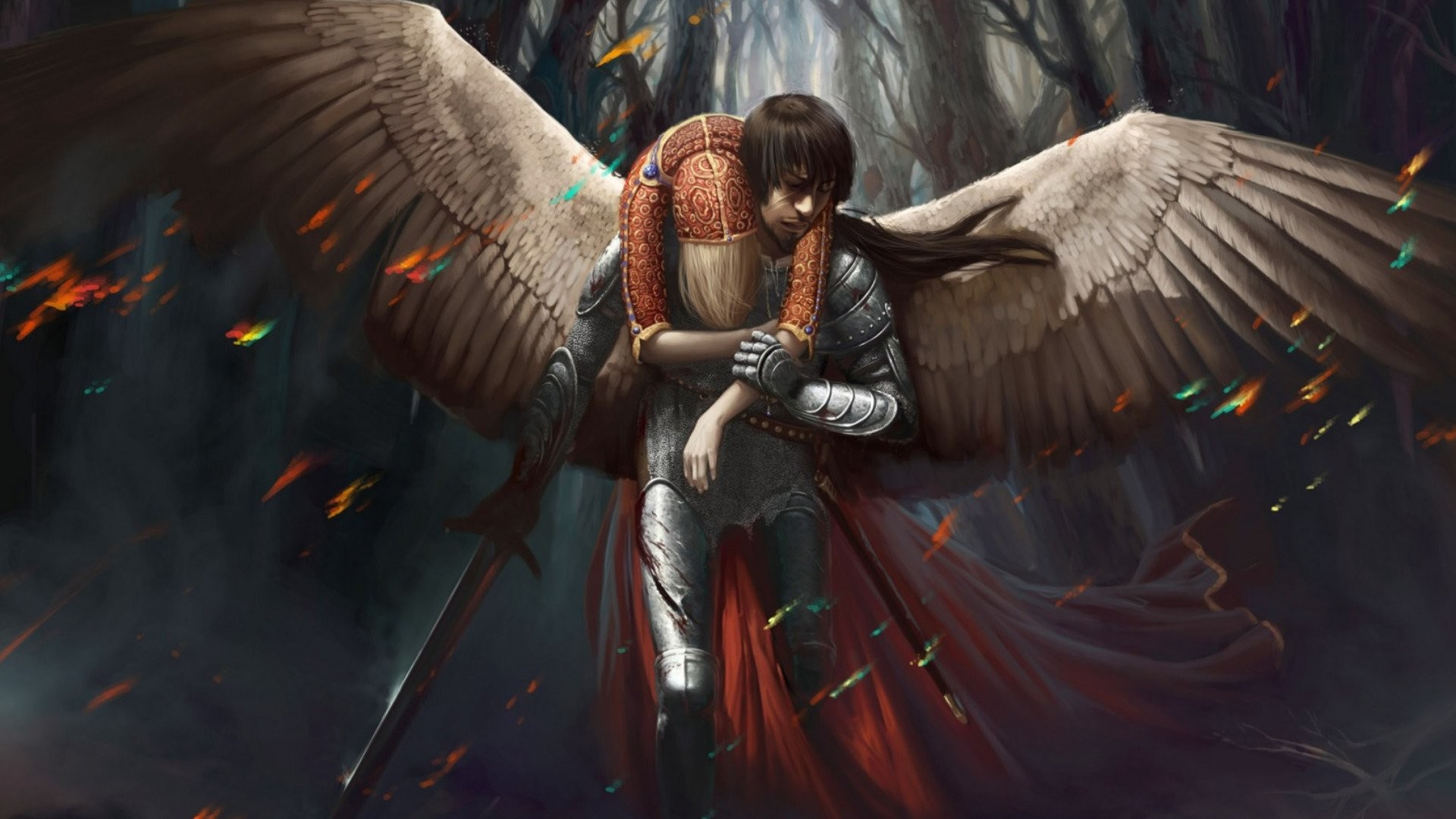 1920x1080 Guardian Angel Fantasy Art