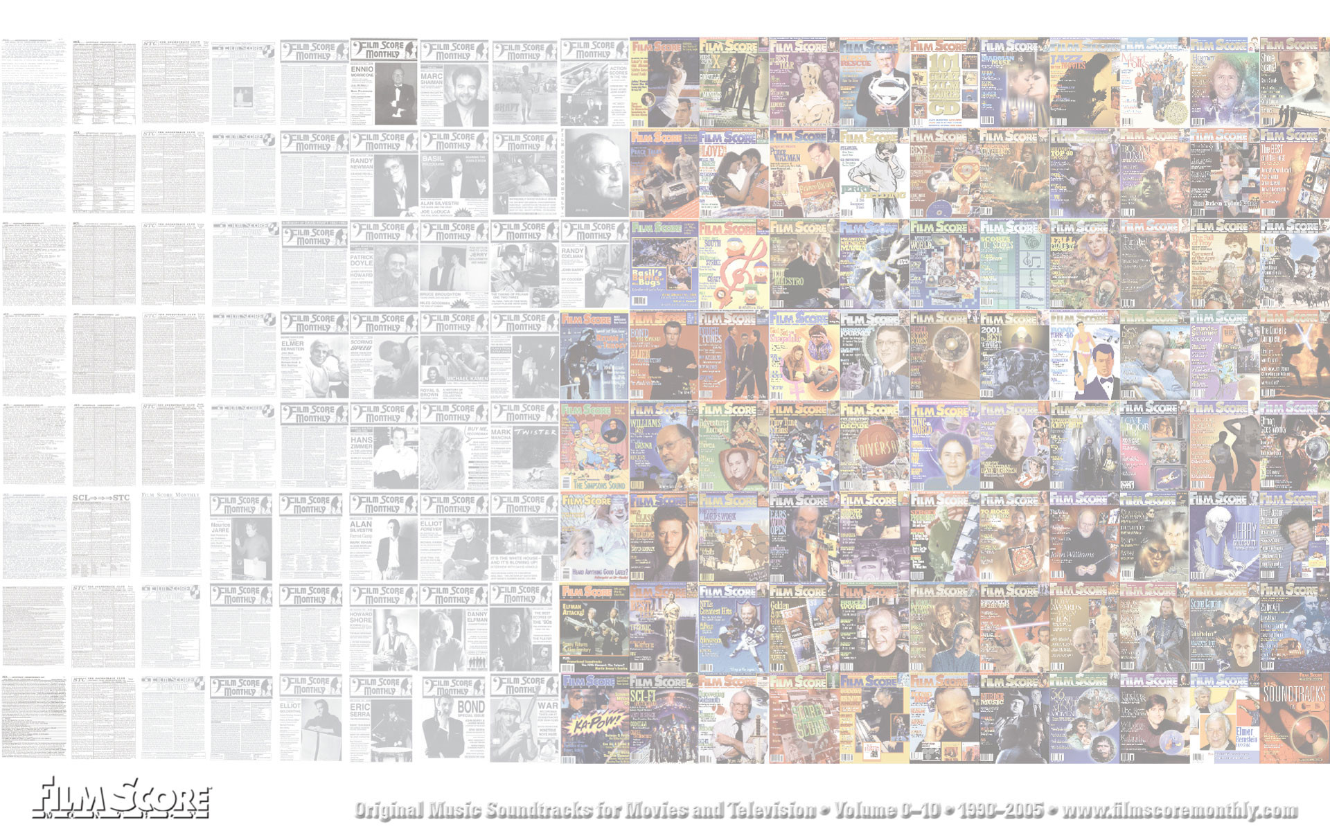 1920x1200 Wallpaper #4: FSM Print Magazine: All Covers, 1990-2005 (muted)