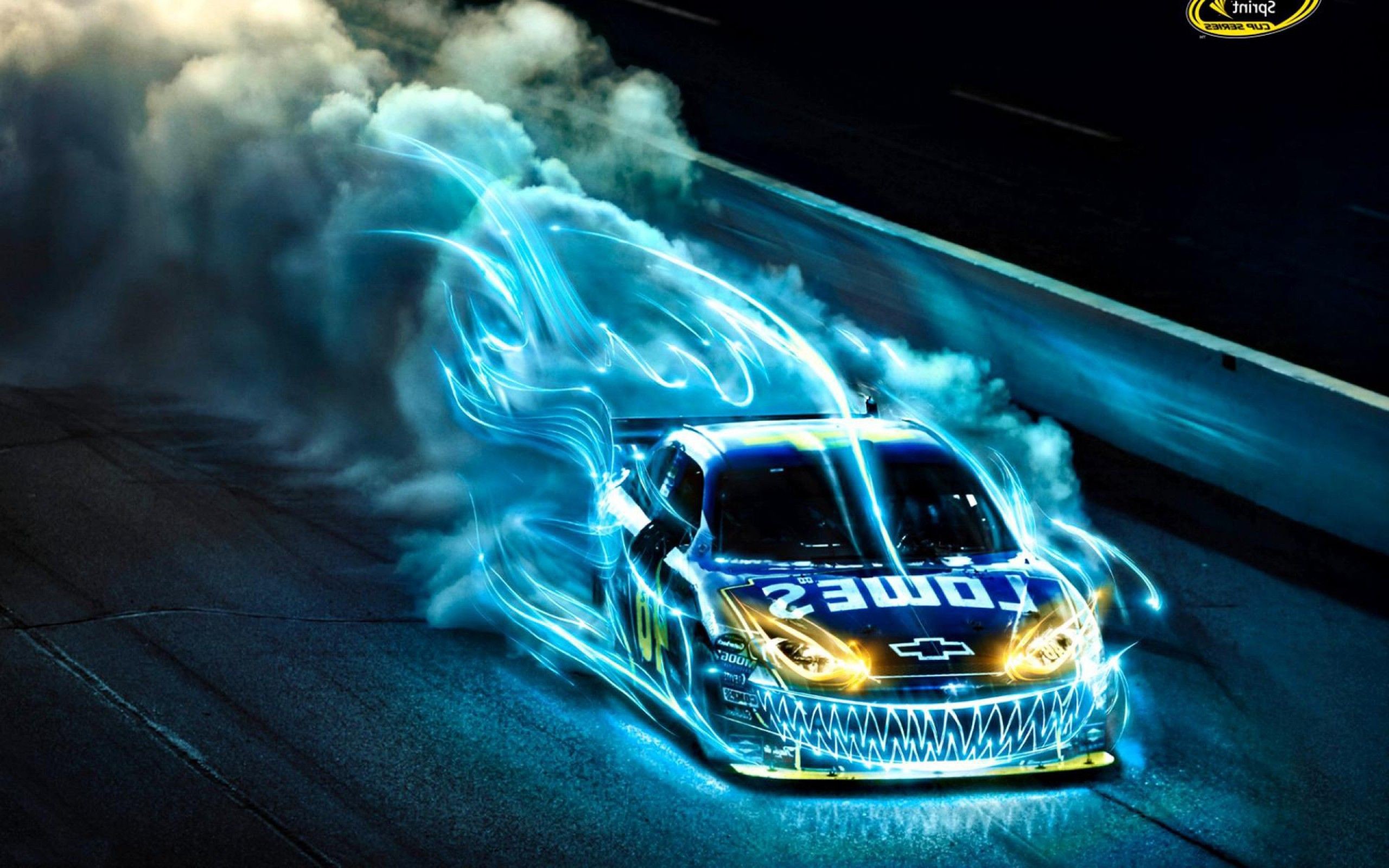2560x1600 Racing Car Illuminated Wallpaper