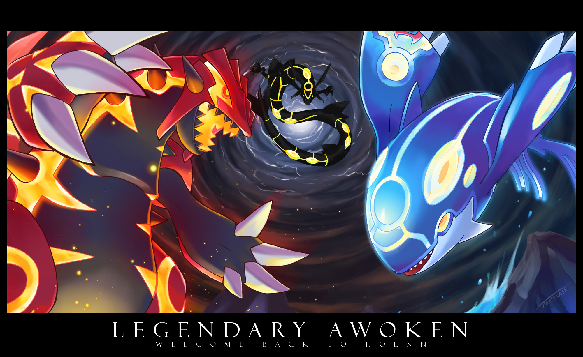 2000x1226 Legends Awoken - Art by Tomycase : pokemon