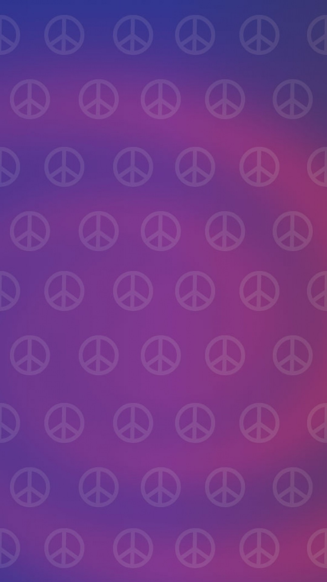 1080x1920 Preview wallpaper hippies, picture, sign, peace, purple 