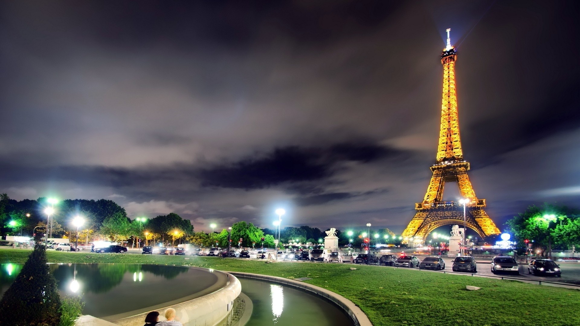 1920x1080 Eiffel Tower at night [1920X1080] ...