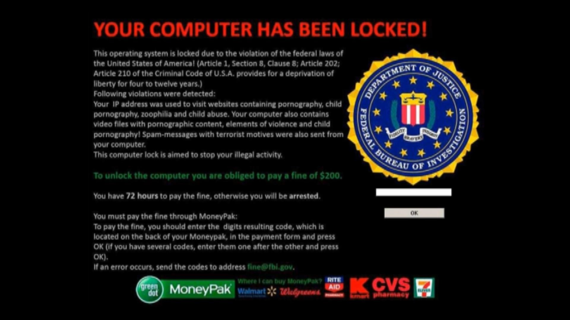 1920x1080 computer virus fbi screen lock 1024 x 768 107 kb jpeg computer hacker  