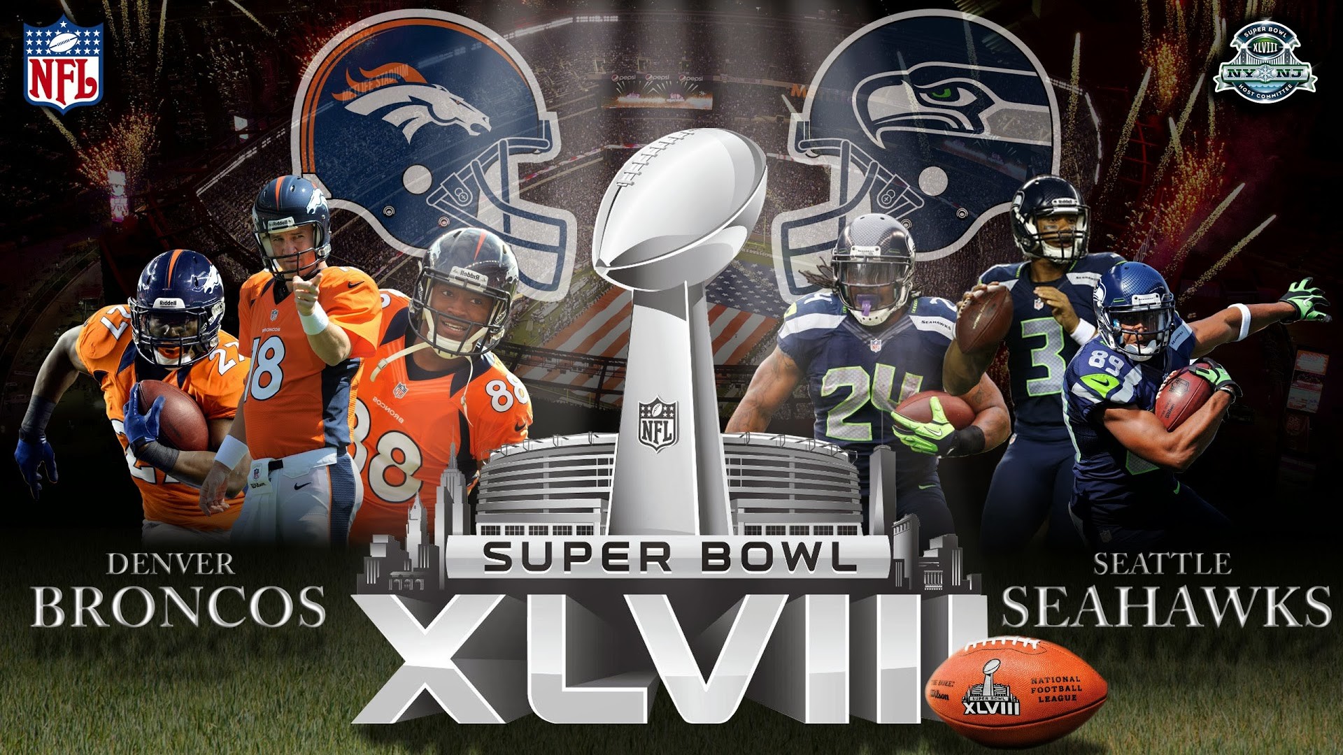 1920x1080 NFL 2014 Super Bowl 48 Broncos vs. Seahawks Wallpaper | HiresMOVIEWALL .