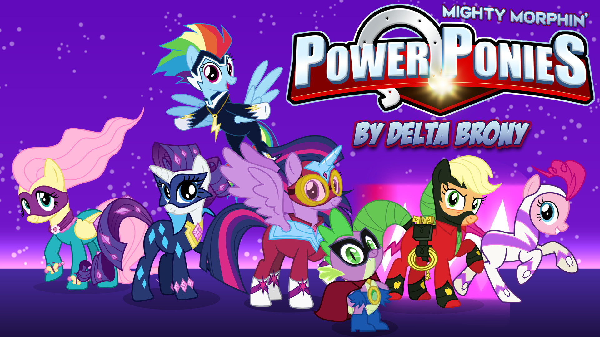 1920x1080 Cartoon - My Little Pony: Crossover My Little Pony Power Rangers Vector  Mighty Morphin Power