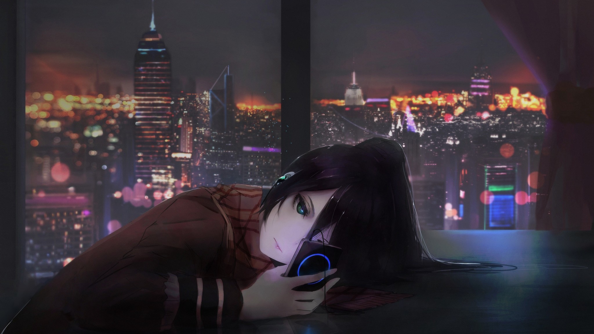 2048x1152 anime-girl-listening-music-on-ipod-ka.jpg