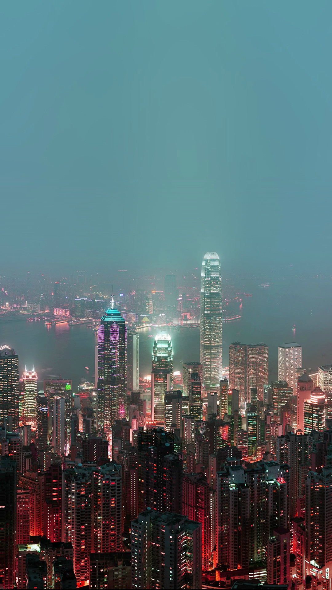 1080x1920 Skyline Hongkong Fire City Night Live iPhone 8 wallpaper