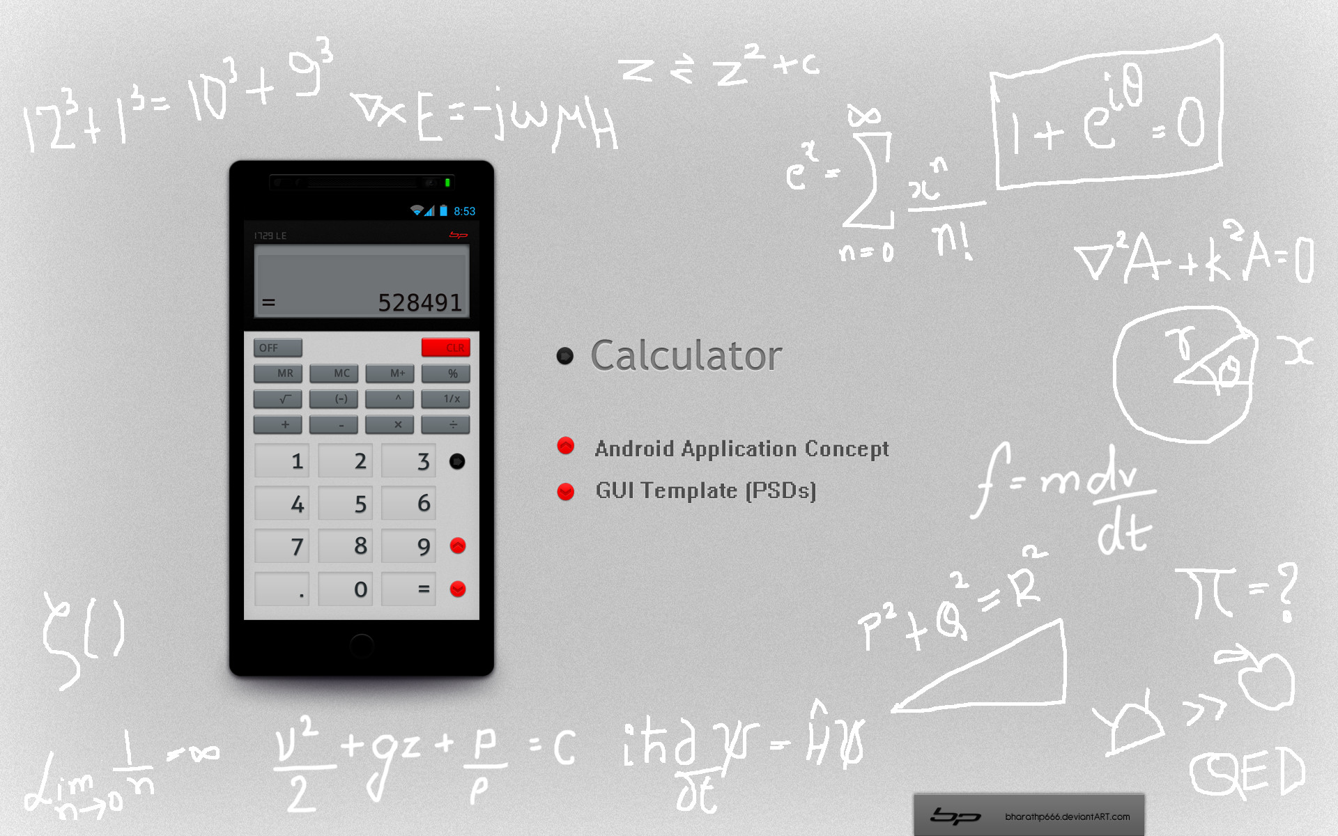 1920x1200 Android Calculator App Concept by bharathp666. 