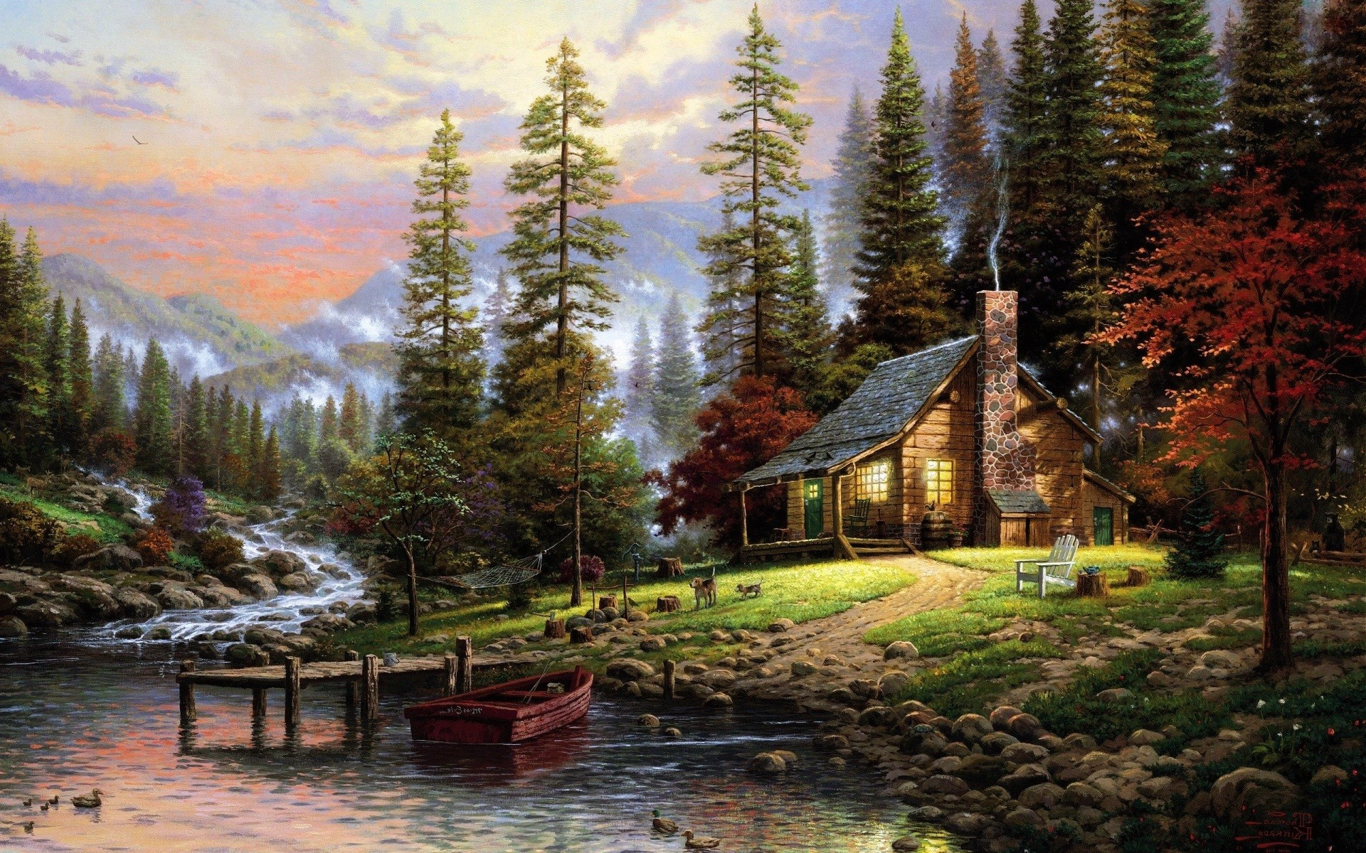 1920x1200 September 3, 2015 By Stephen Comments Off on Mountain Cabin Wallpapers .