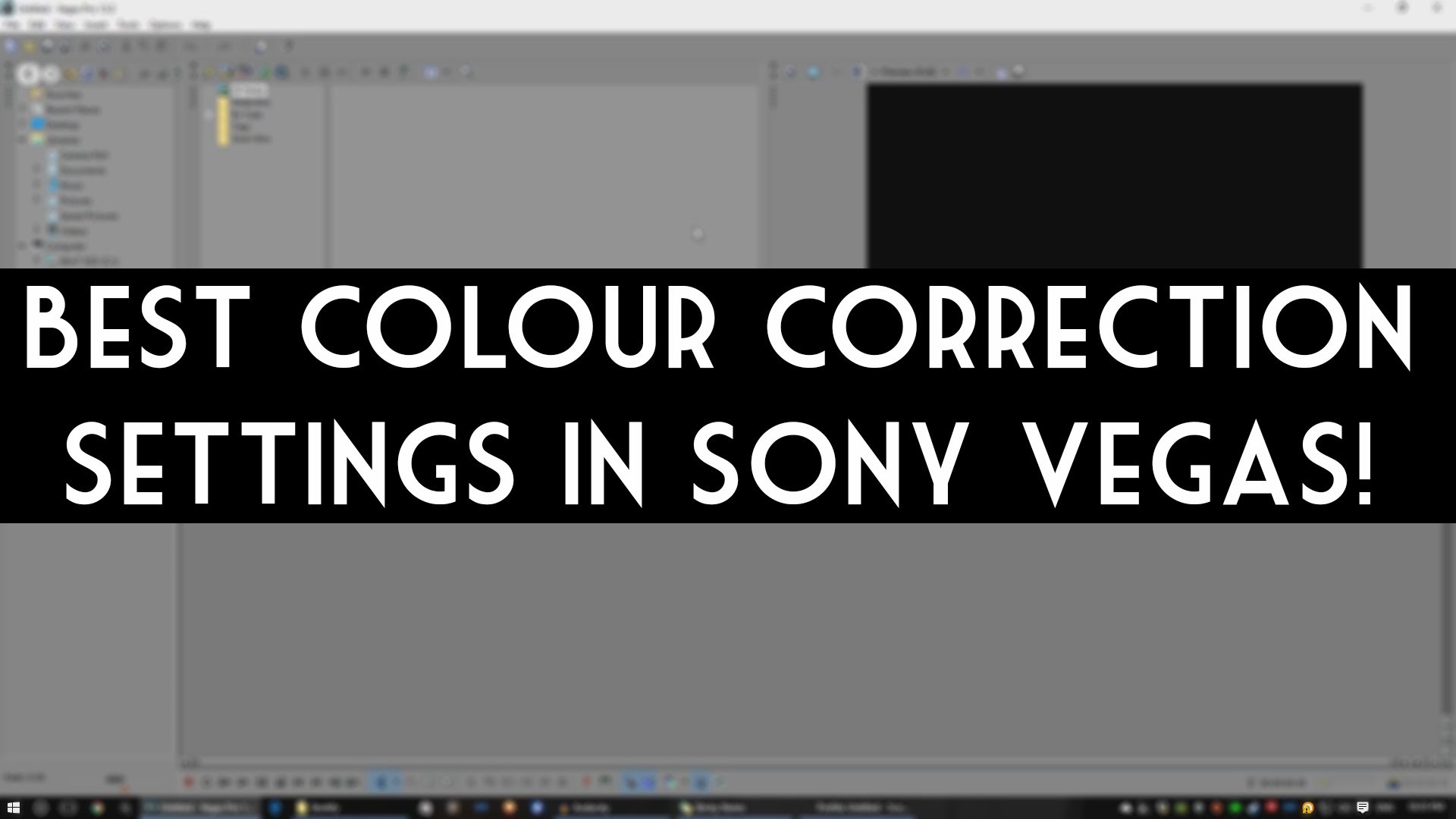 1920x1080 BEST Colour Corrections Settings In Sony Vegas Pro 13! How To Make YOUR  Gameplay Look Better!