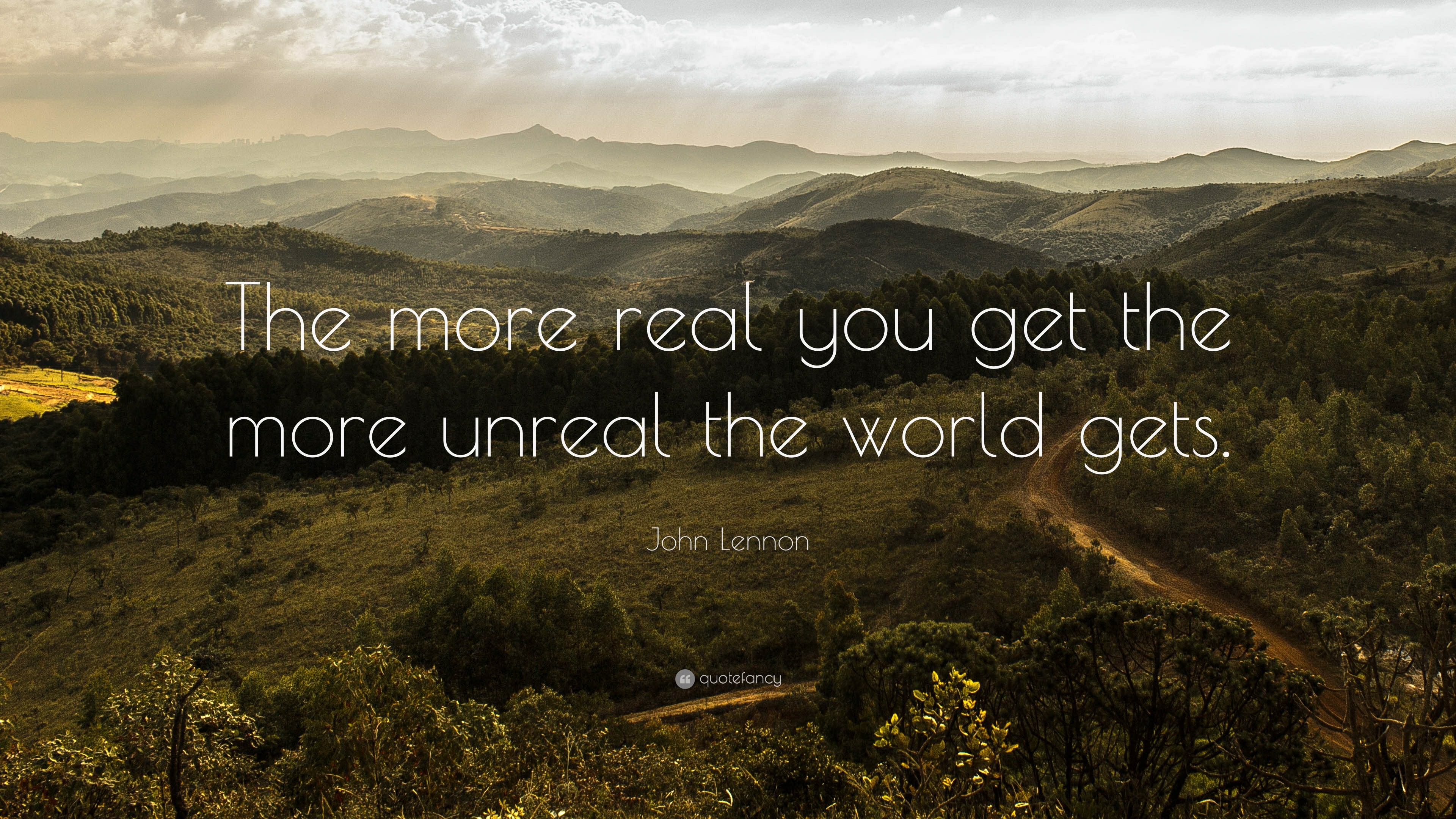 3840x2160 John Lennon Quote: “The more real you get the more unreal the world gets