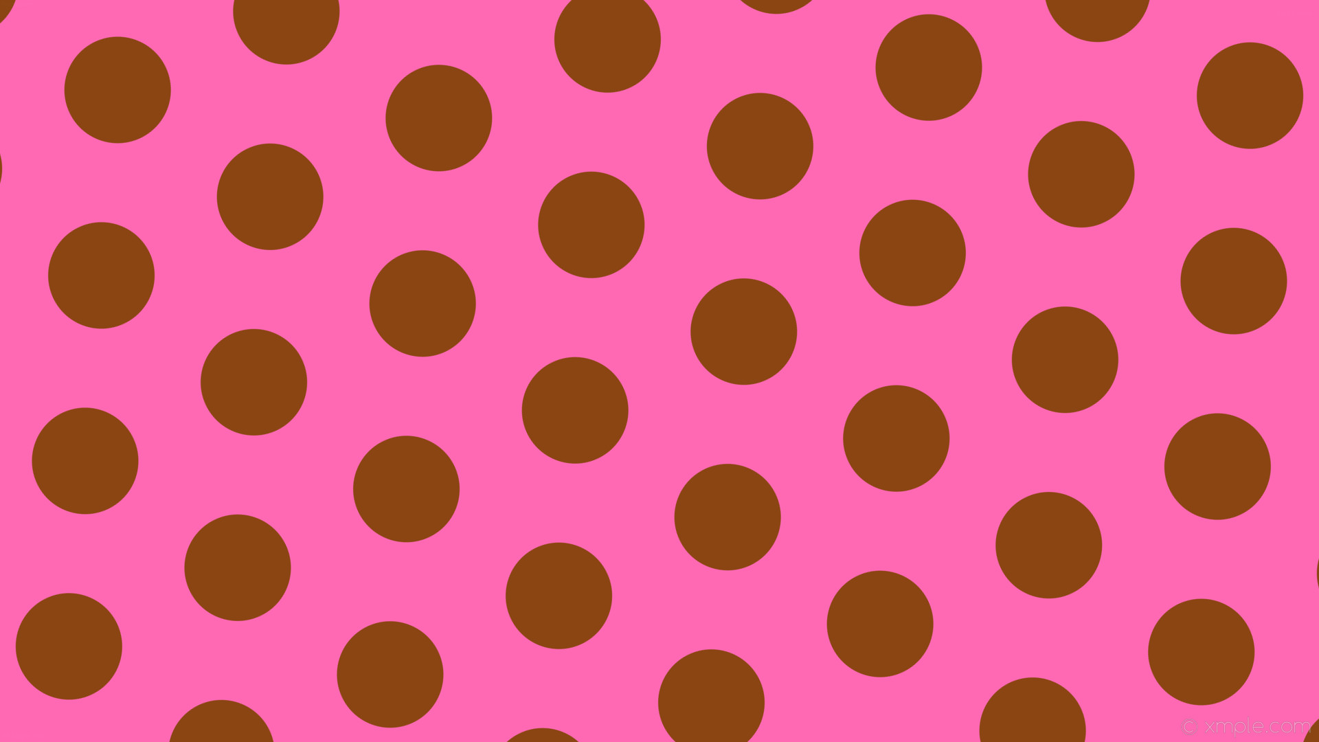 1920x1080 wallpaper polka dots brown pink hexagon hot pink saddle brown #ff69b4  #8b4513 diagonal 25