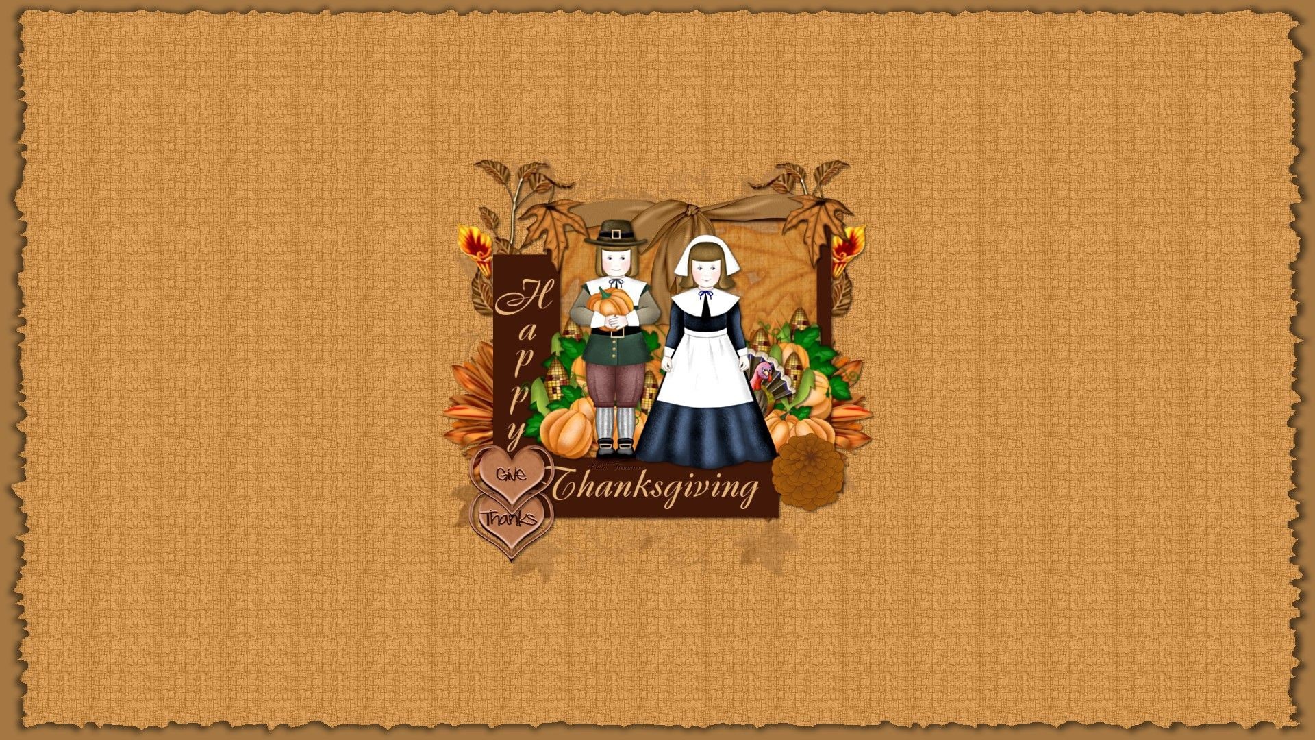 1920x1080 Cute Thanksgiving Wallpaper for Desktop.
