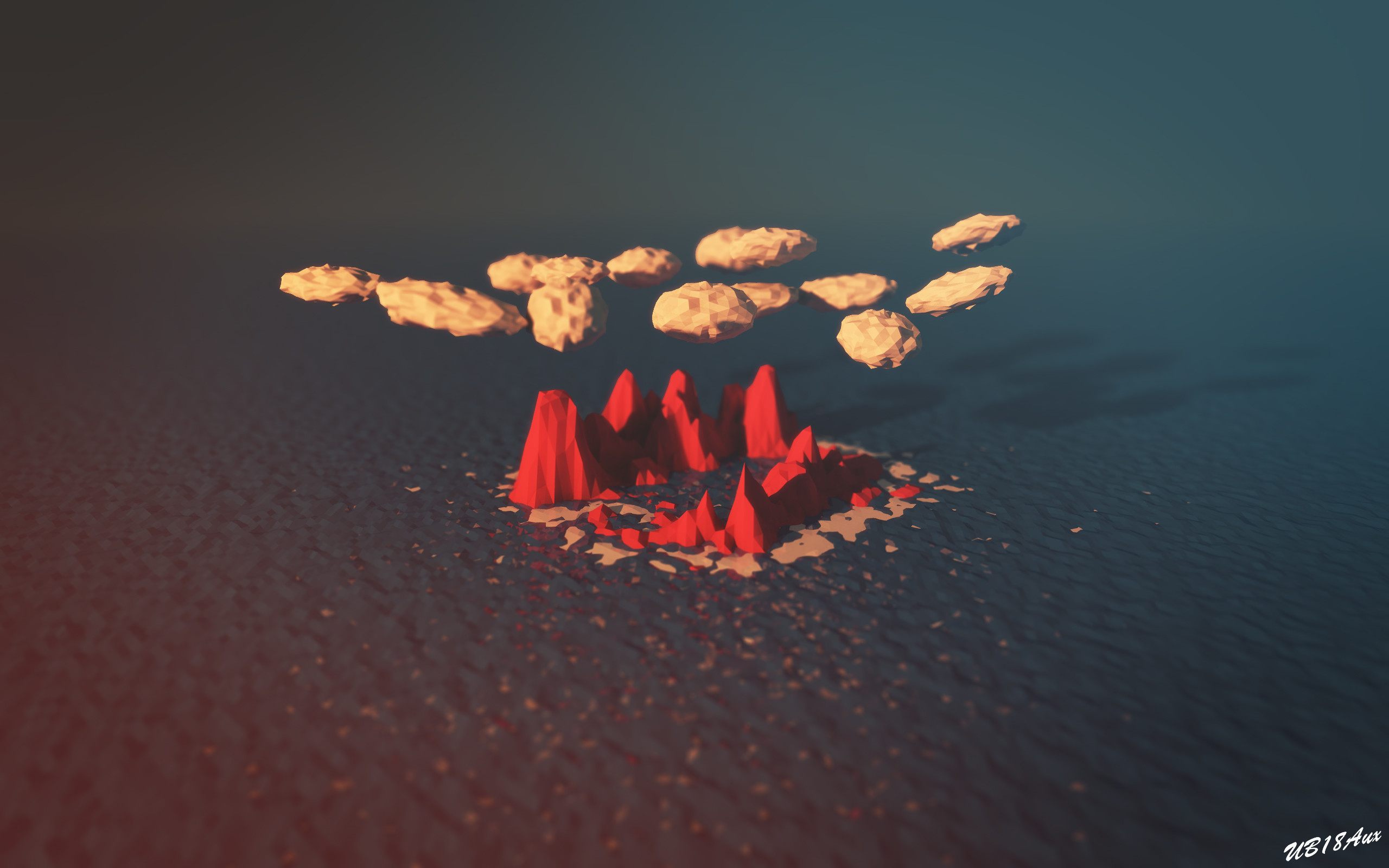 2560x1600 The Low Poly Island wallpaper ...