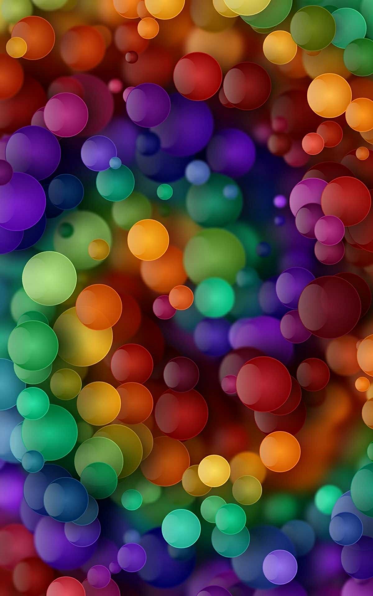 1200x1920 Colorful Bubbles Wallpaper