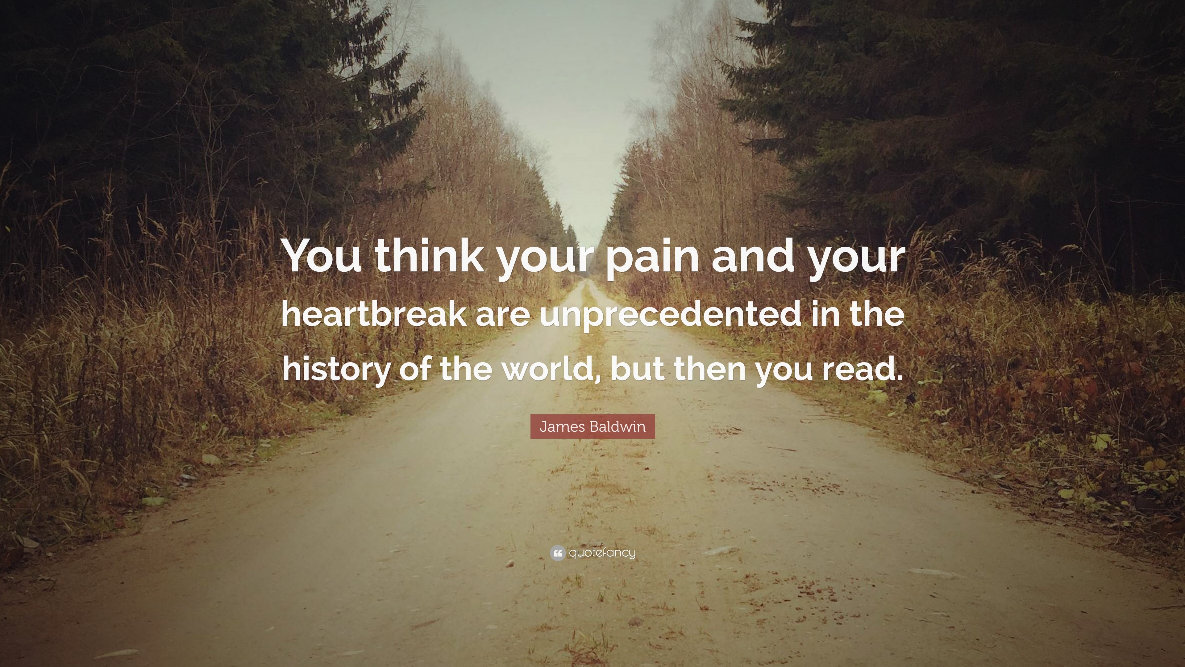 3840x2160 James Baldwin Quote: “You think your pain and your heartbreak are  unprecedented in the