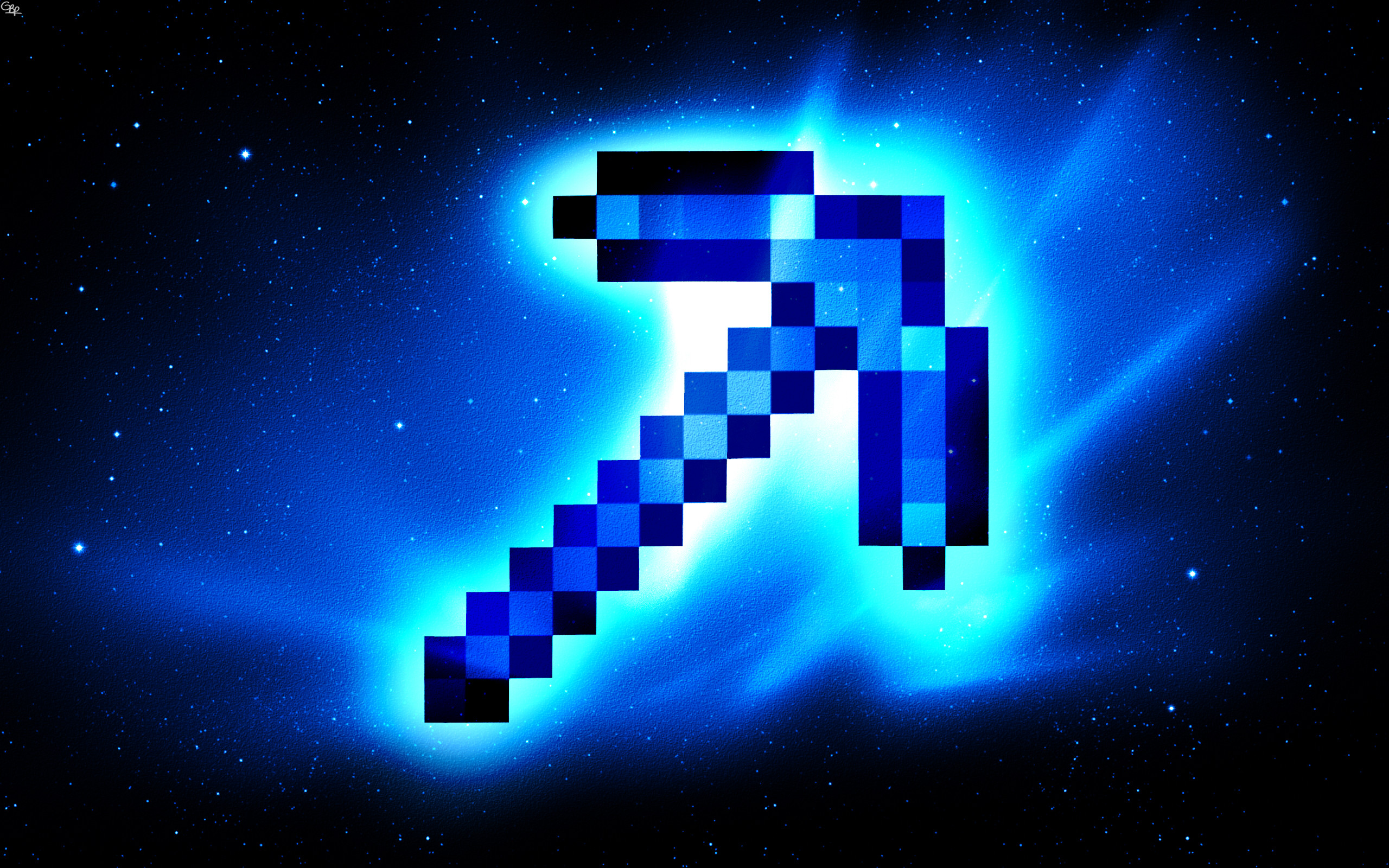 2560x1600 Minecraft Blue Gloss Arrow