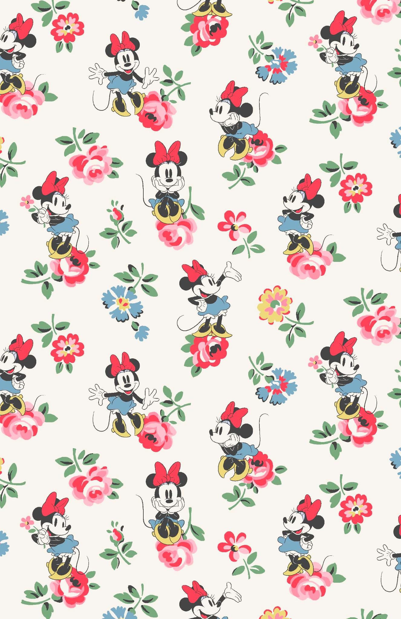 1326x2047 Minnie Linen Sprig | Minnie strikes a pretty pose amongst our delicate  florals | Disney X Â· Disney CharactersIphone WallpapersWallpaper ...