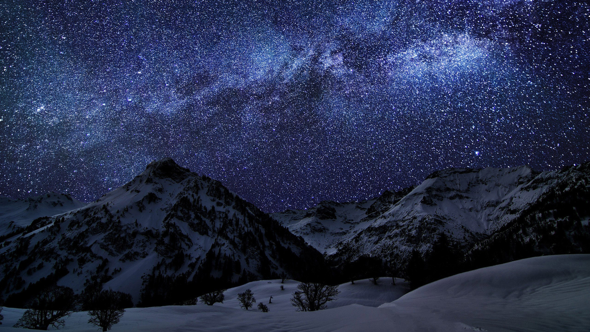 1920x1080 Milky Way above the mountains HD Wallpaper  Milky ...