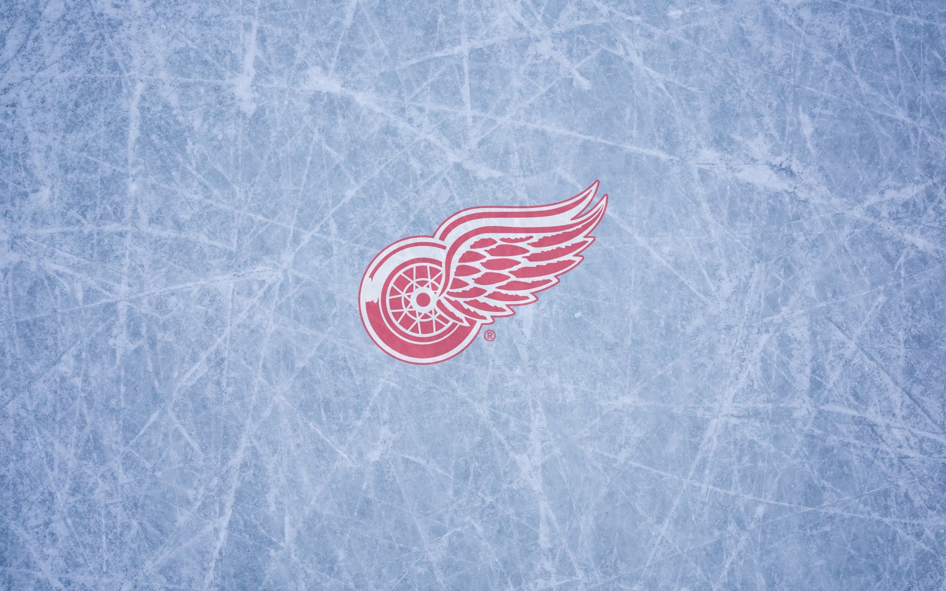 1920x1200 Detroit Red Wings wallpaper (logo on the ice) 
