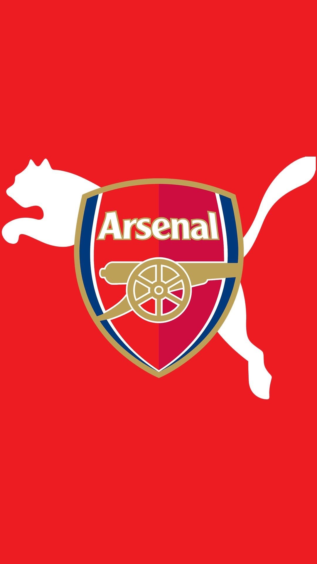1080x1920 red background arsenal logo wallpaper for mobile