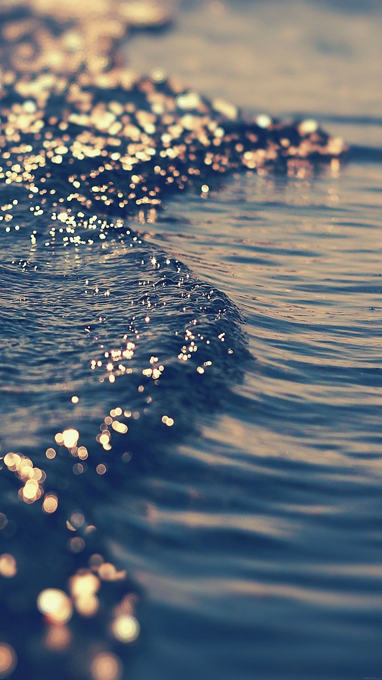 1242x2208 gold sea wave water sunset ocean nature iPhone 6 Plus Wallpapers - bokeh  effect iPhone 6
