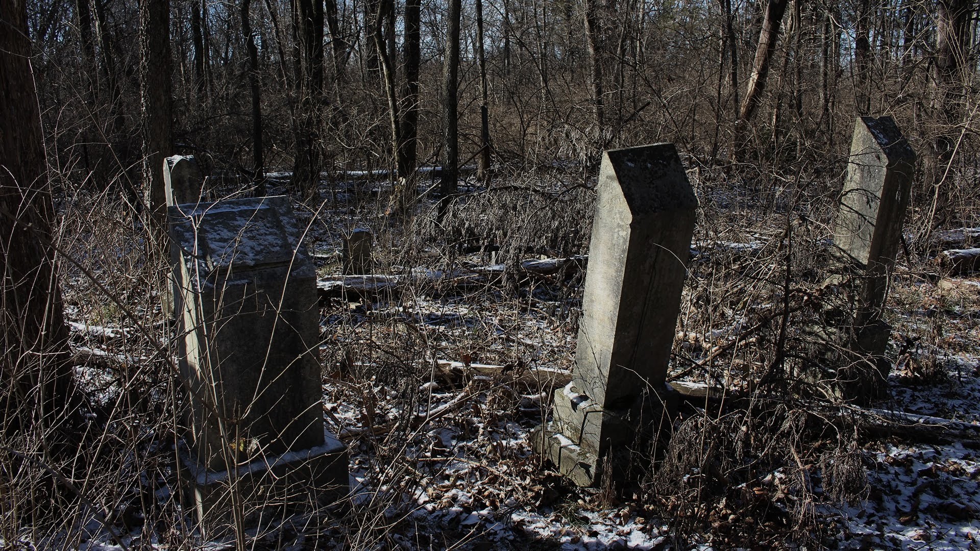 1920x1080 ABANDONED : Creepy Cemetery & Stone Foundations