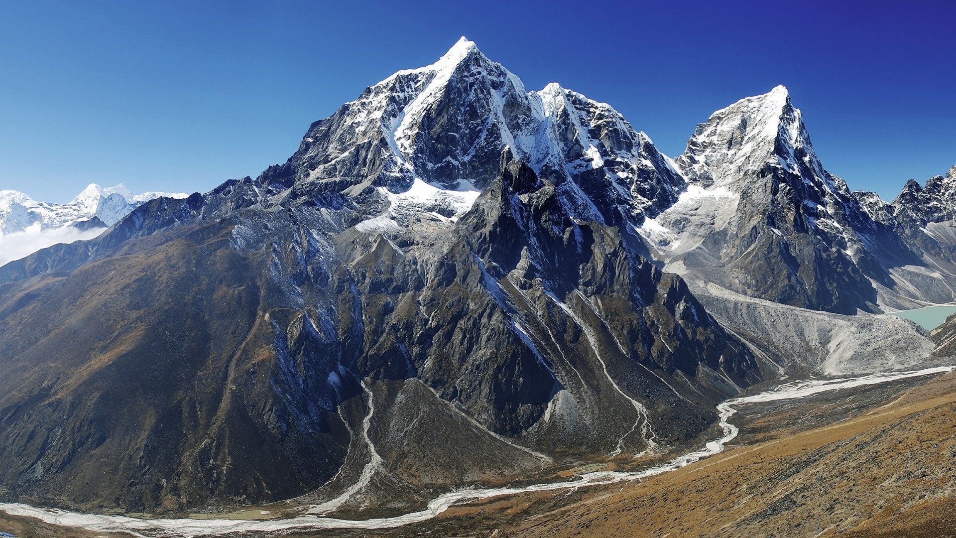 1920x1080 Khumbu Outdoors River Valleys Valley Marvelous Himalaya Mountains Peaks Nepal  Wallpapers Mountain Hd Detail
