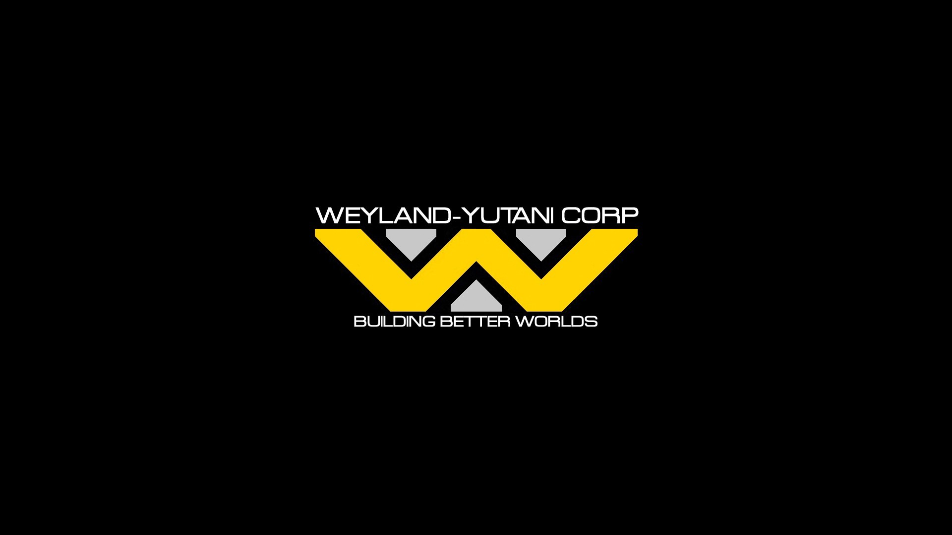 1920x1080 Weyland Yutani Corporation, Black Background, Logo, Typography, Minimalism,  Aliens (movie) Wallpapers HD / Desktop and Mobile Backgrounds