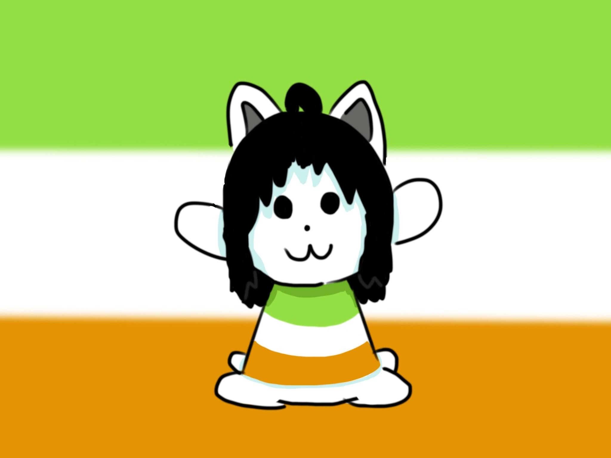 2048x1536 Drew Ireland Temmie in celebration of the alliance of /r/Ireland and  /r/Undertale on /r/Place!