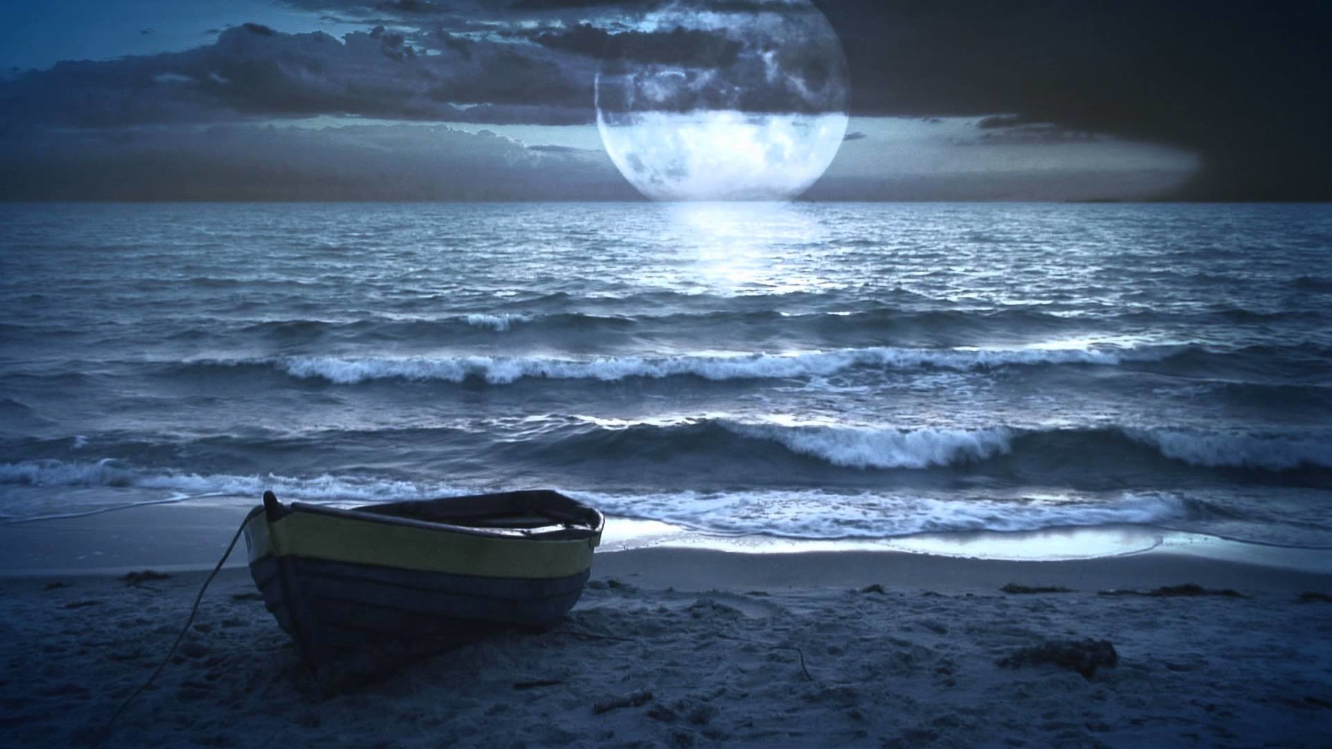 1920x1080 Fantastic landscape video background Moonlight at the sea ocean - YouTube