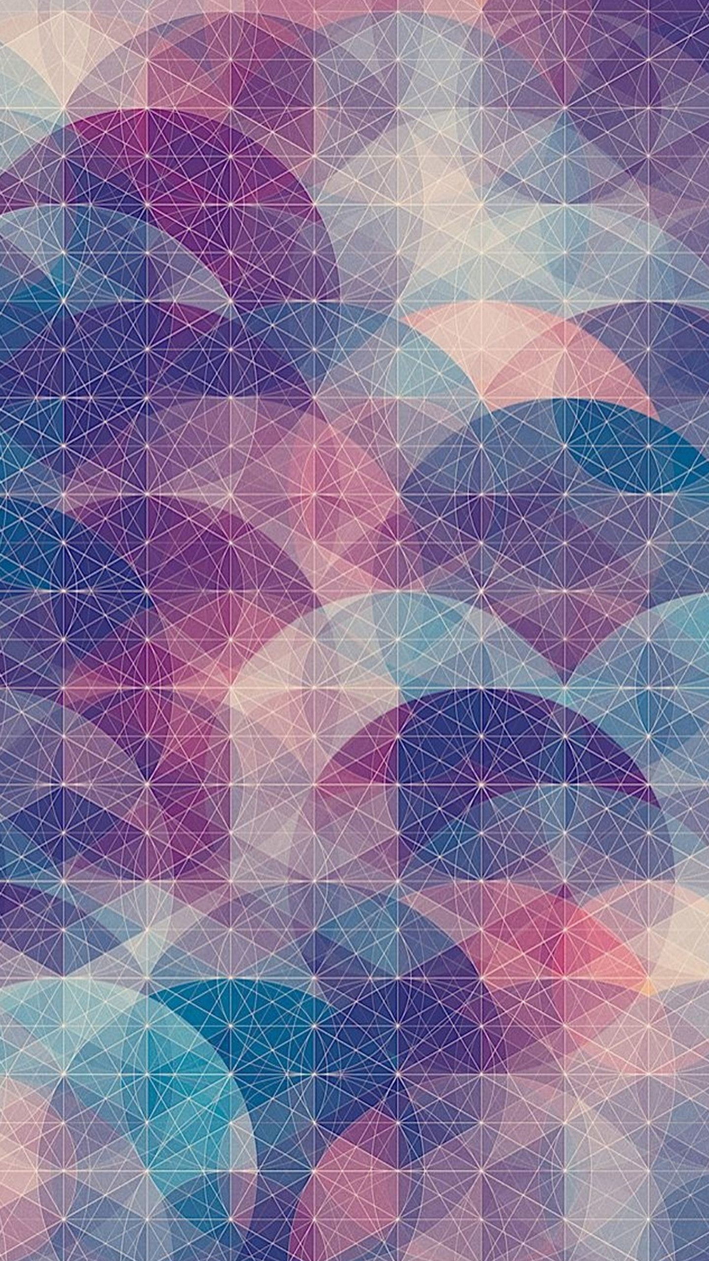 1440x2560 Blue And Purple Geometric Wallpaper