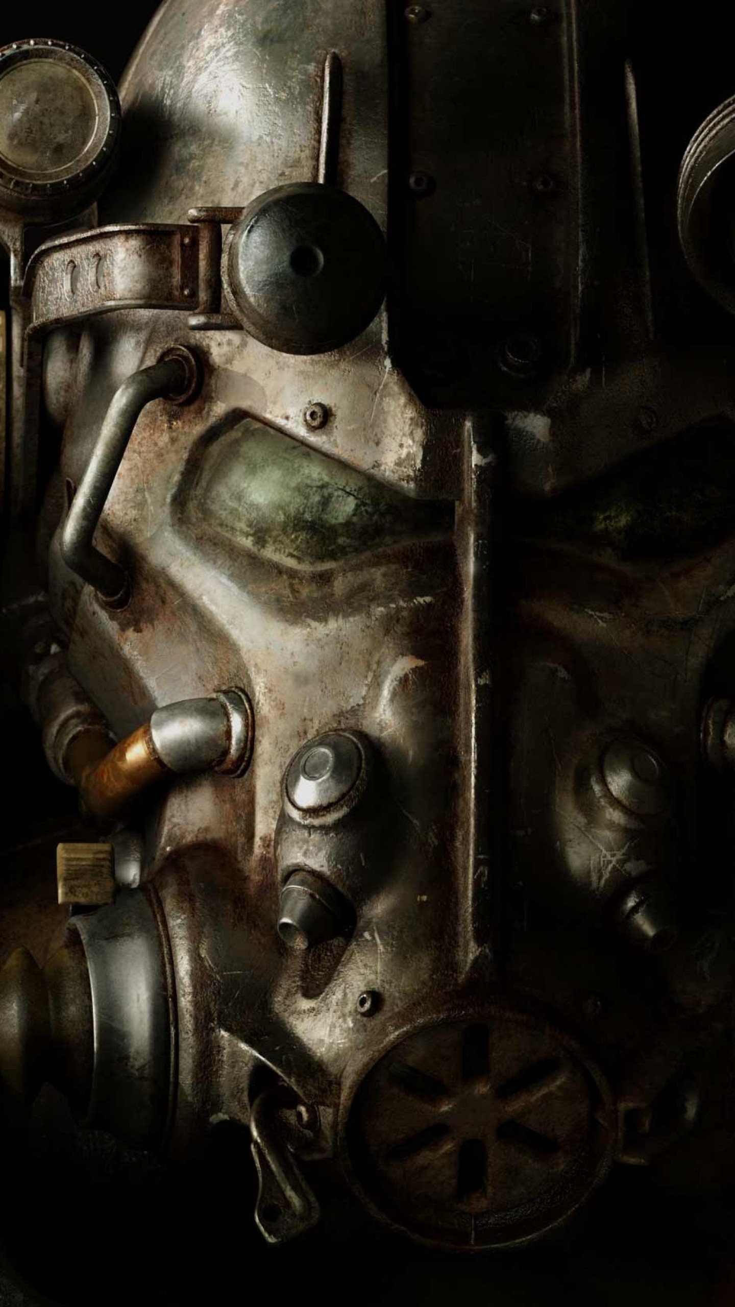 1440x2560 Preview wallpaper fallout 4, paladin, armor, helmet 