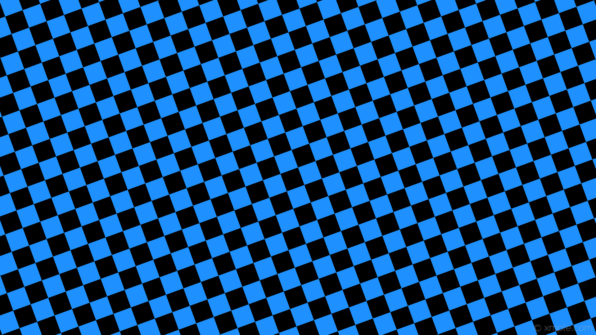 1920x1080 wallpaper blue black checkered squares dodger blue #1e90ff #000000 diagonal  20Â° 60px