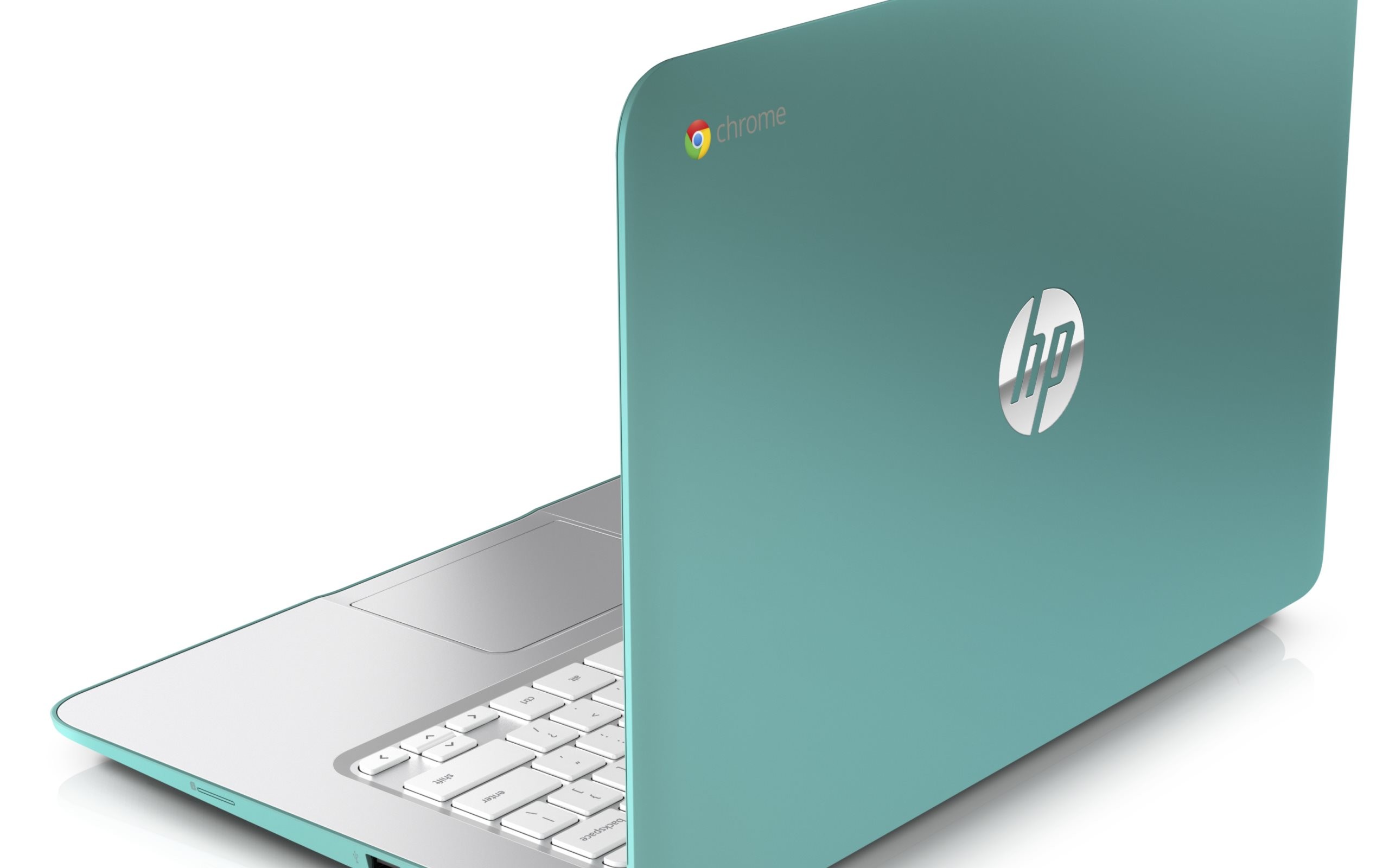 2560x1600 HD Wallpaper: Green Hewlett-Packard Chromebook