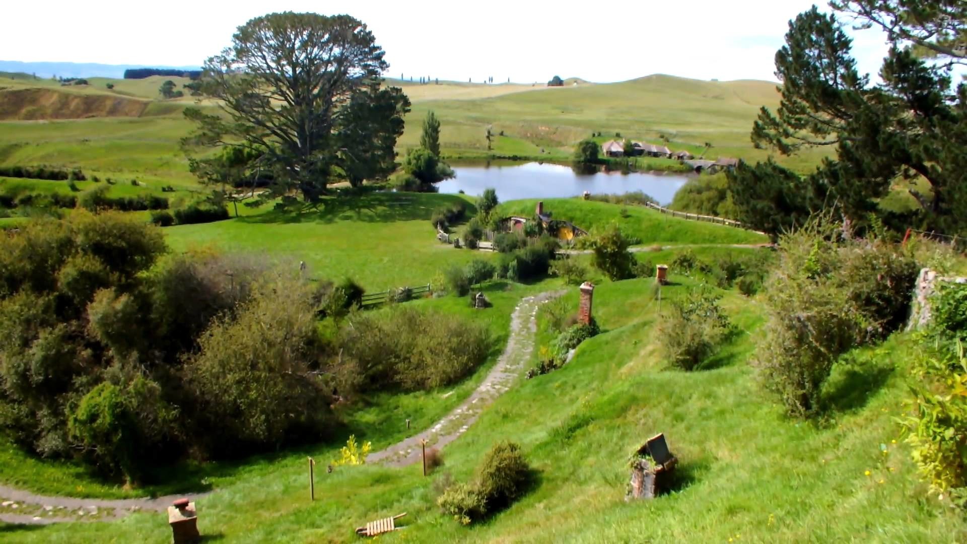 1920x1080 Hobbiton / Hobbingen im Auenland / The Shire in 2012: The Lord of the Rings  + The Hobbit