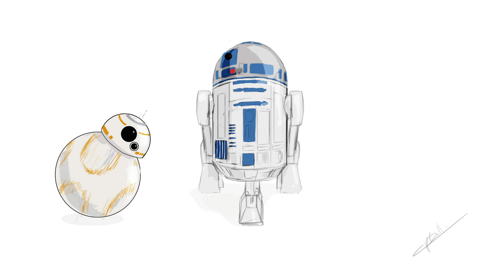 1920x1080 R2D2 and BB8 by SORQUS ...