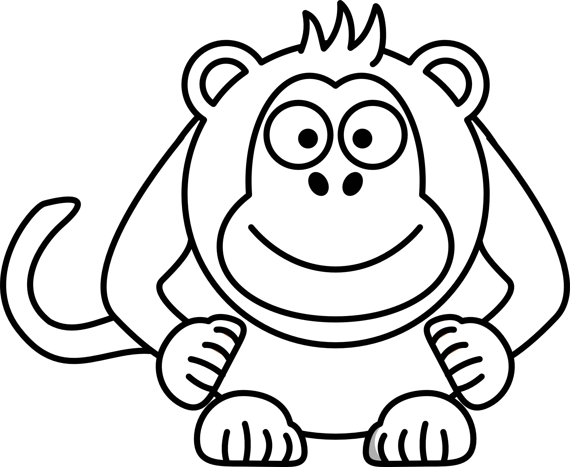 1979x1621 cartoon monkey wallpaper - www. - Clipart library - Clipart library