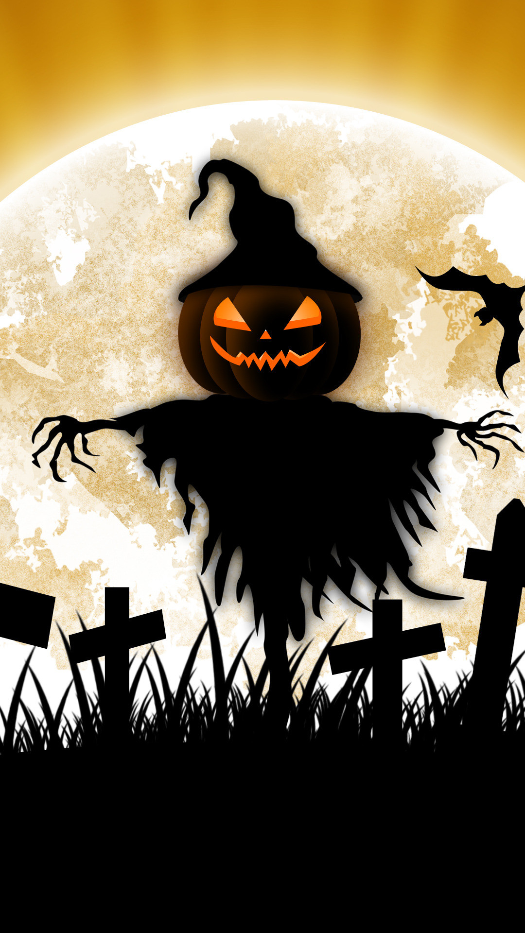 1080x1920 Scarecrow Halloween iphone wallpaper.
