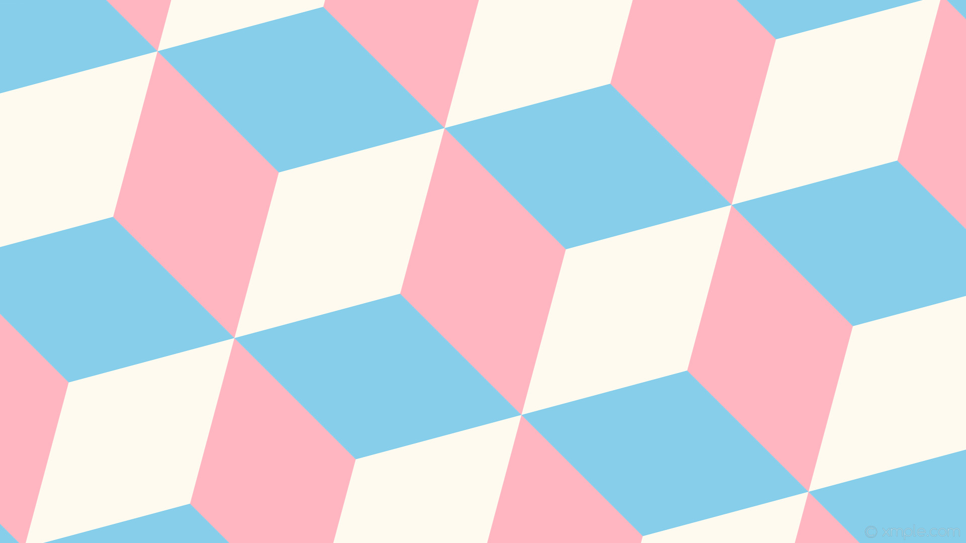 1920x1080 wallpaper 3d cubes white blue pink light pink floral white sky blue #ffb6c1  #fffaf0