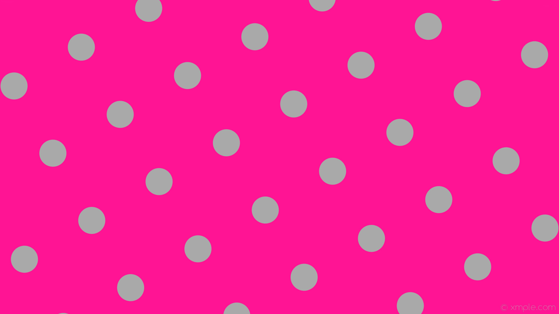 1920x1080 wallpaper grey pink polka dots spots deep pink dark gray #ff1493 #a9a9a9 30Â°