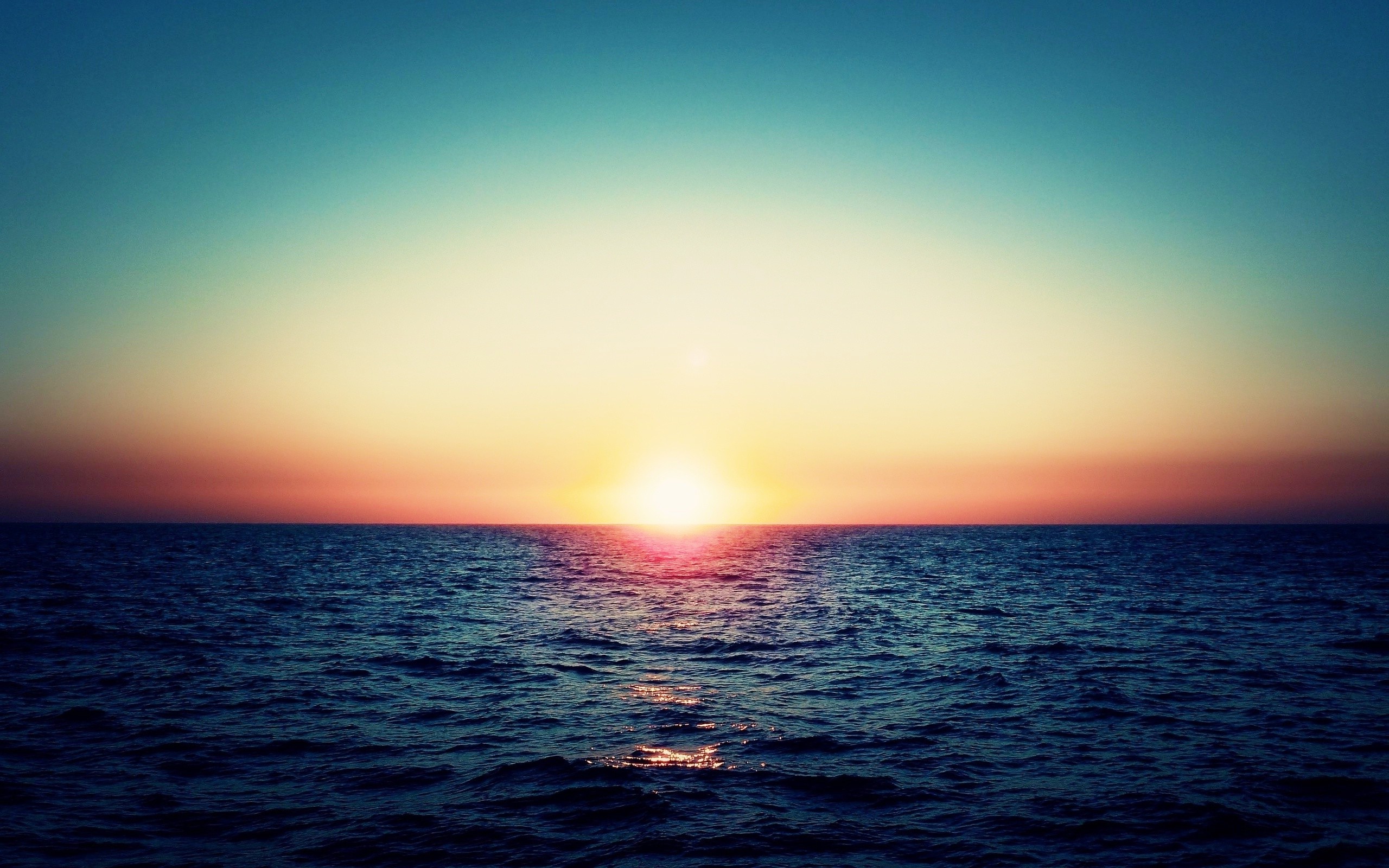 2560x1600 Ocean sunset horizon