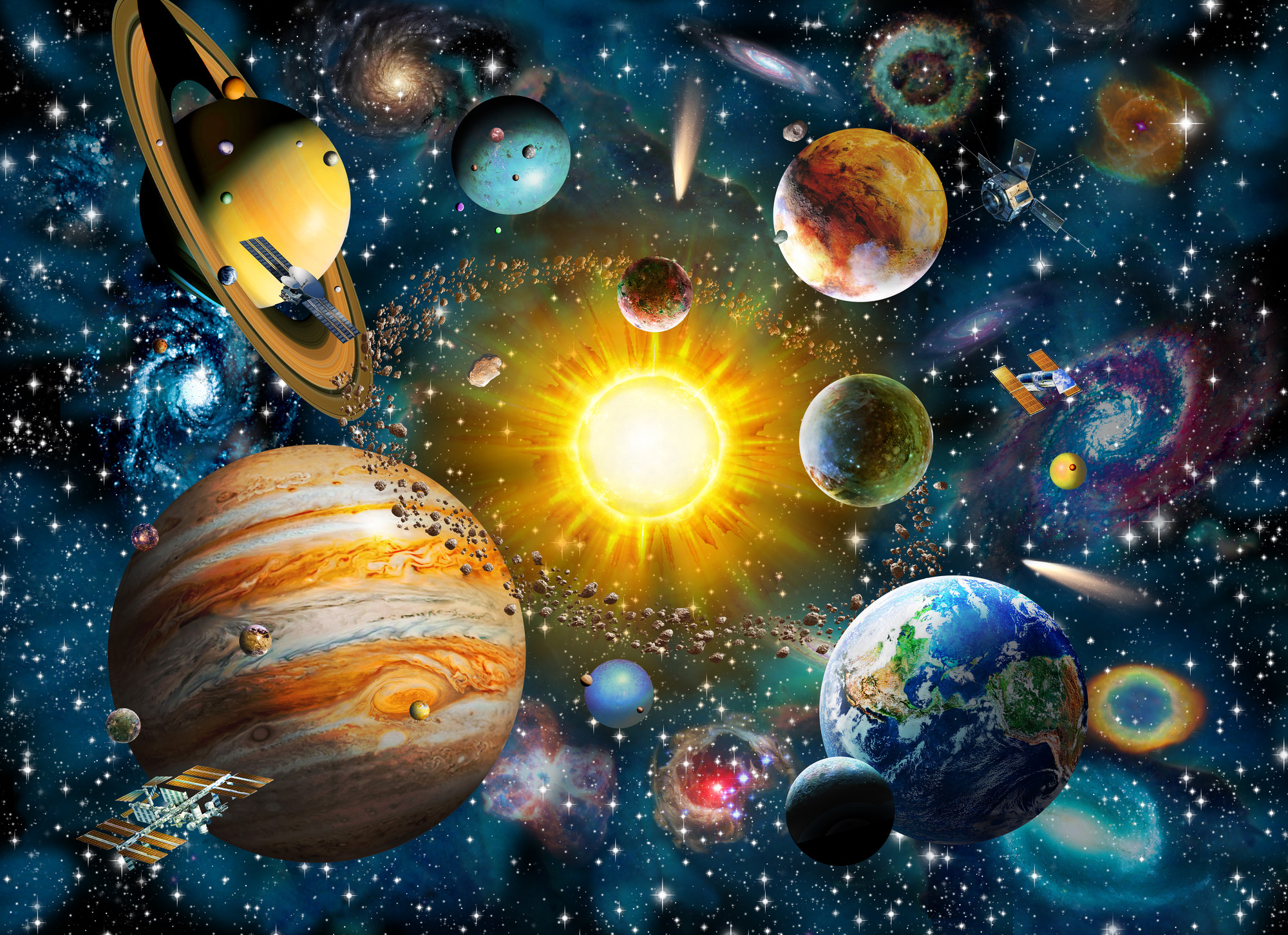 2000x1451 Our Solar System wallpaper mural