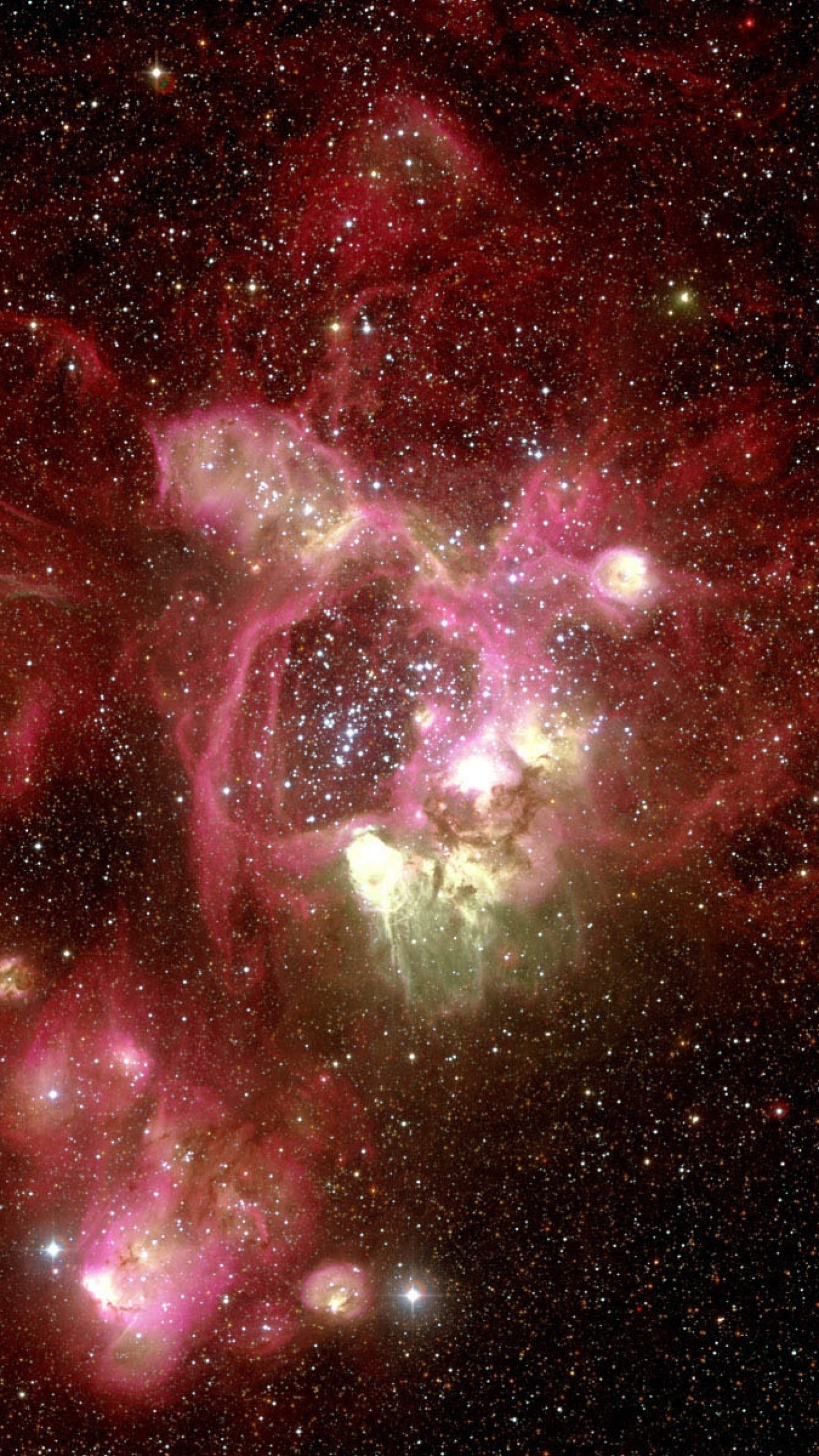 1440x2560 Preview wallpaper nebula, red, hubble, telescope 