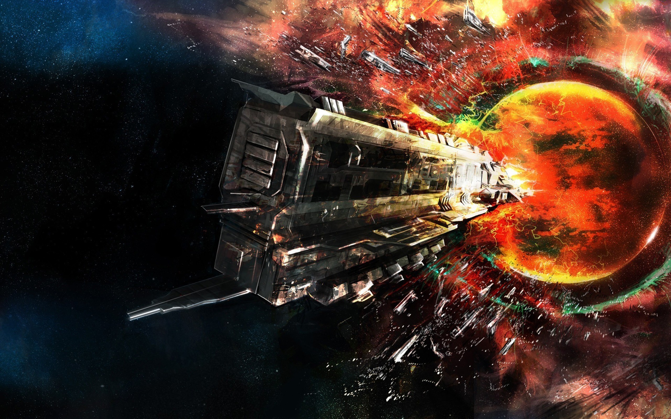 2560x1600 Outer space eve online fantasy art rokh wallpaper