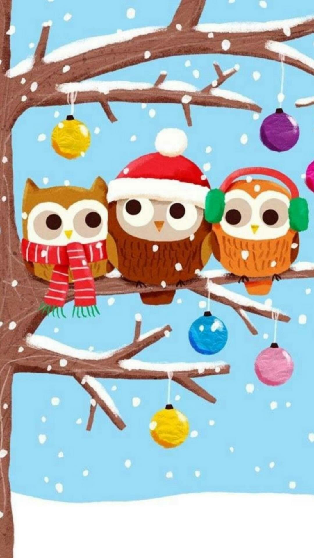 1080x1920 Merry Christmas Owl Background | Related Pictures happy wallpaper. Free  Images : snow, winter, animal, cute, decoration, ceramic