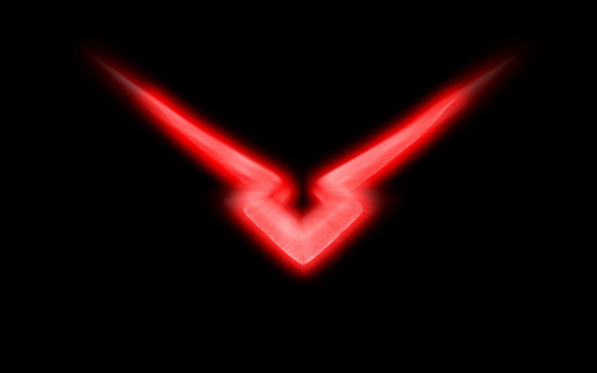 1920x1200 Neon red symbol on the black background