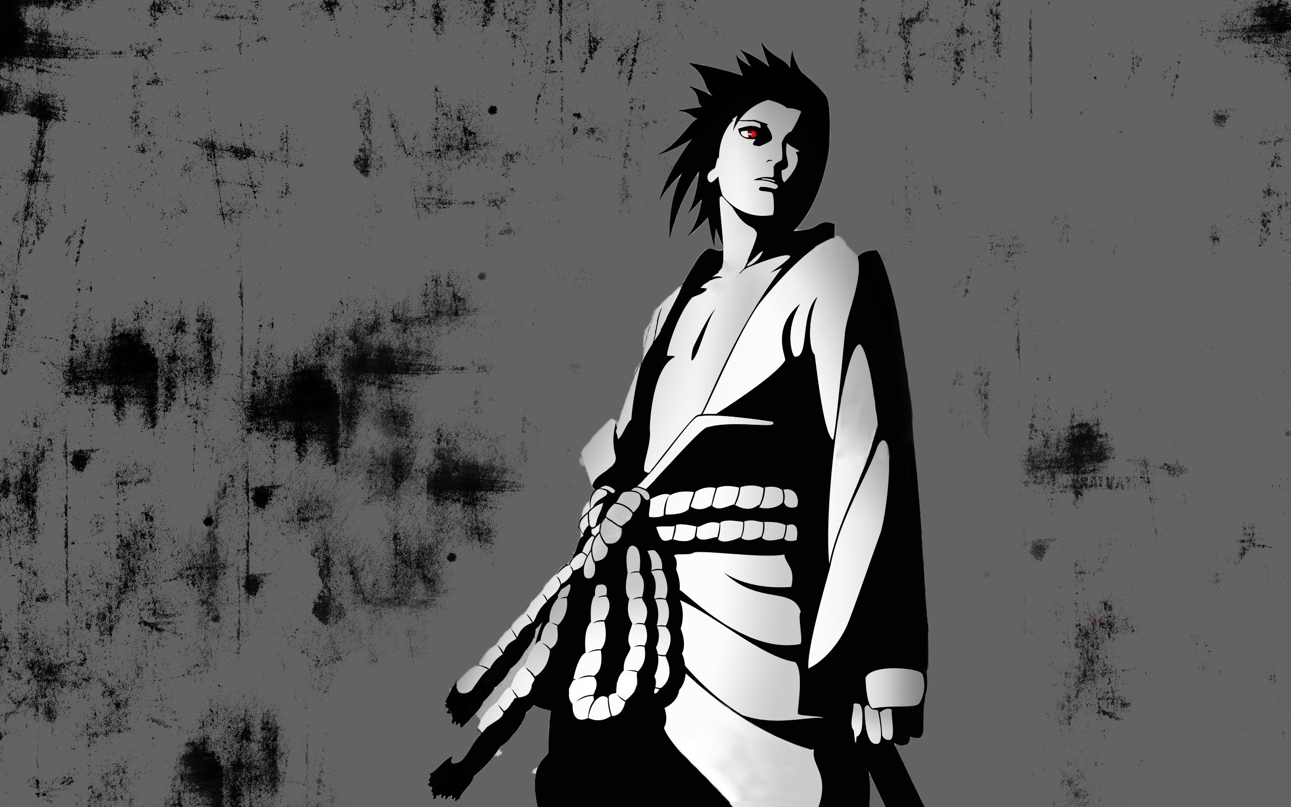 2560x1600 Uchiha sasuke naruto shippuden open shirt sharingan red eyes wallpaper