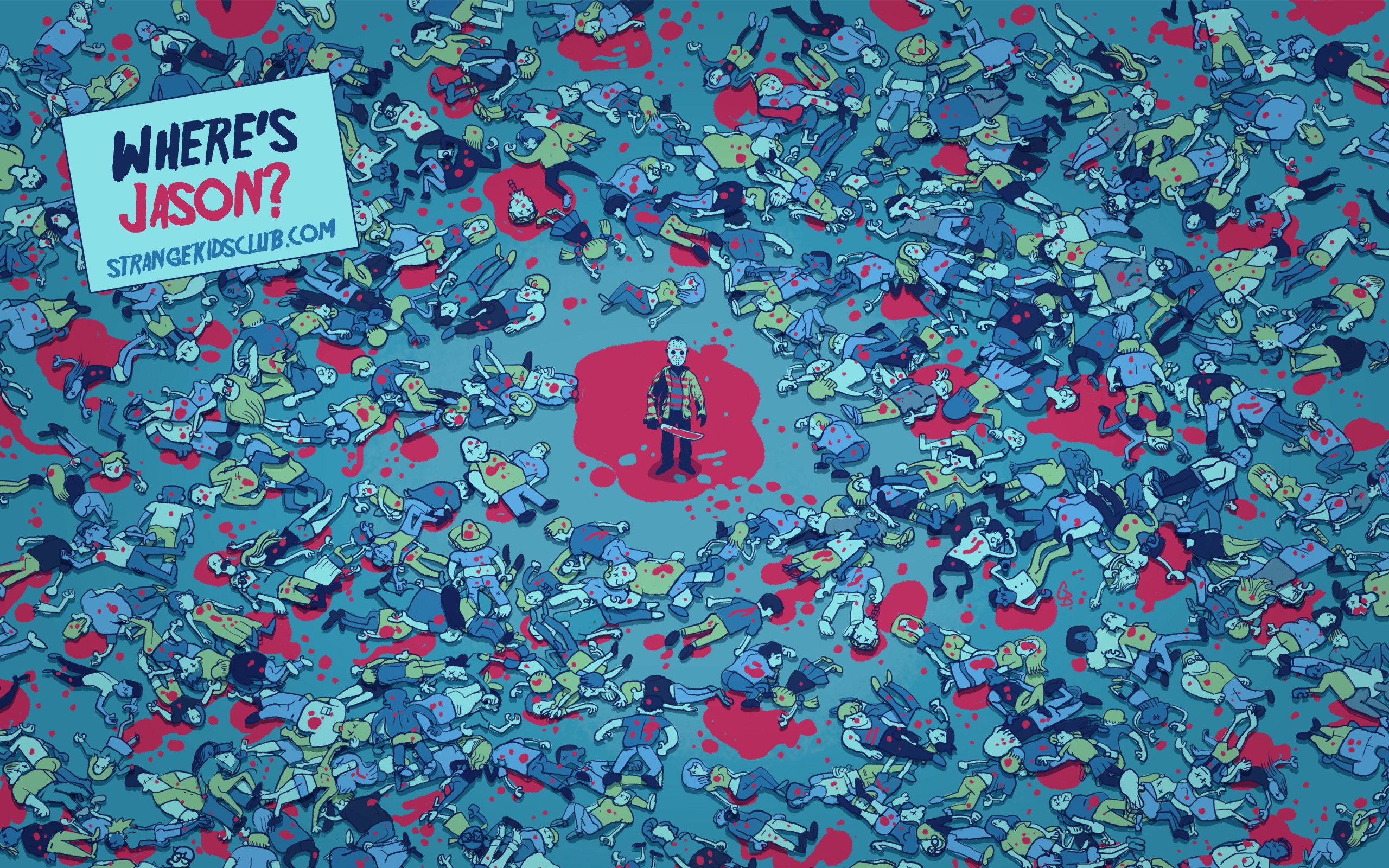 2560x1600 FREE 'Where's Jason?' Wallpaper by Glen Brogran to Celebrate Friday the 13th