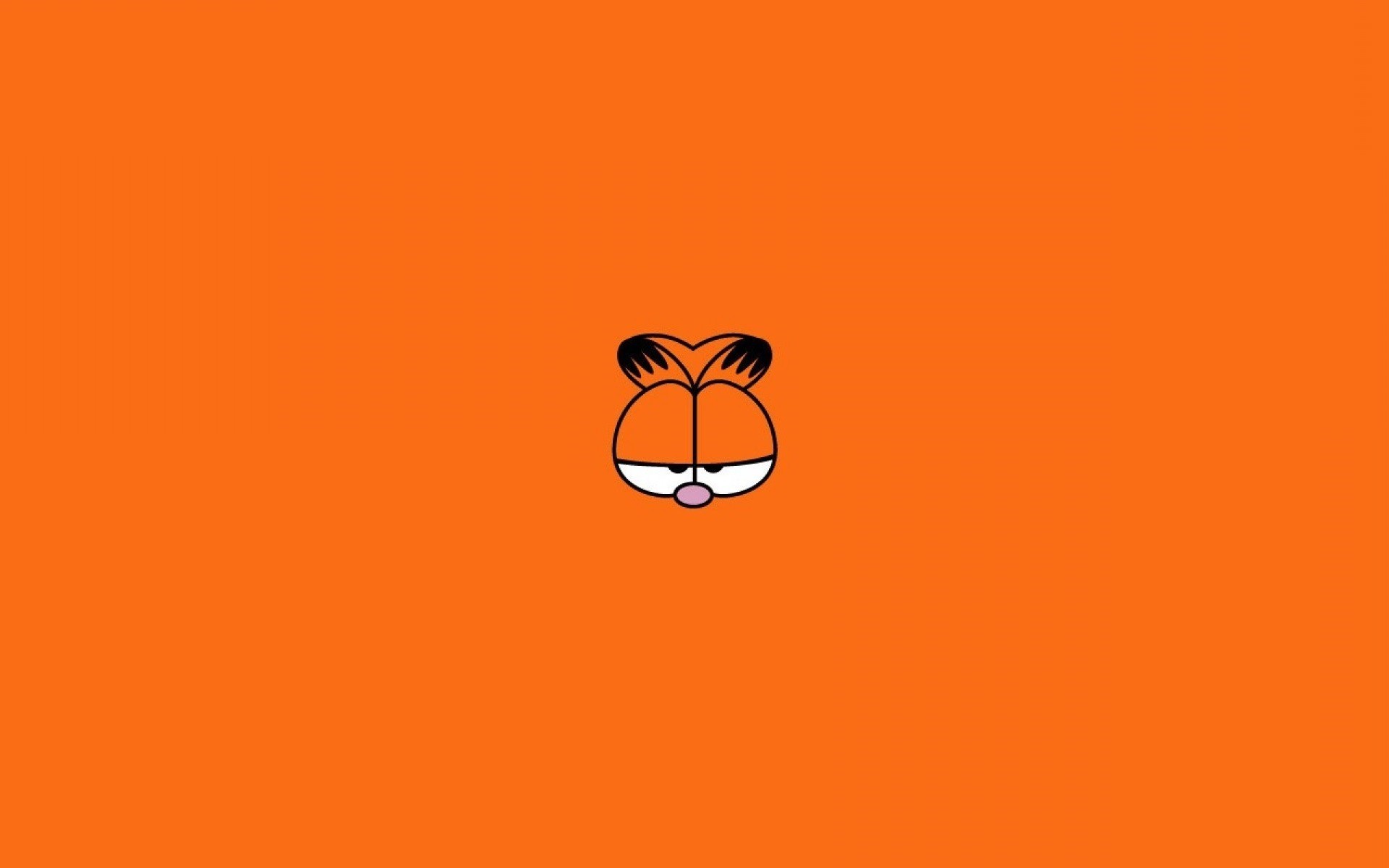 1920x1200 eyes garfield minimalism cat orange